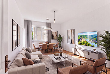 Wohnzimmer staged 