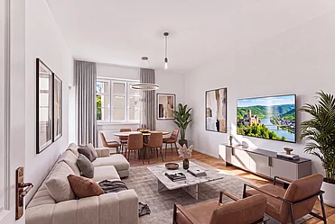 Wohnzimmer staged
