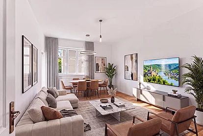 Wohnzimmer staged 