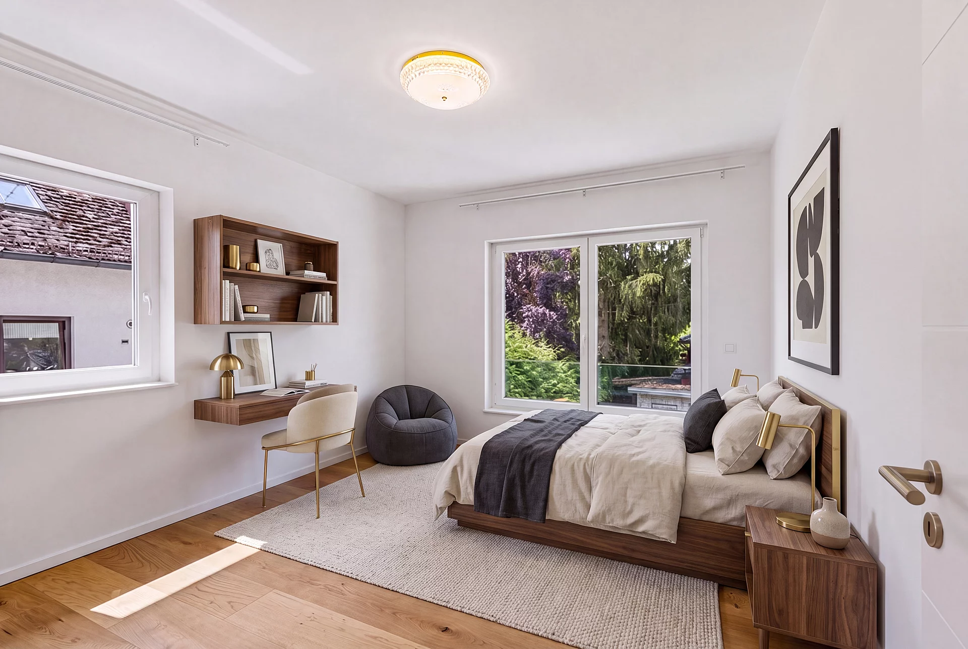 staged Schlafzimmer