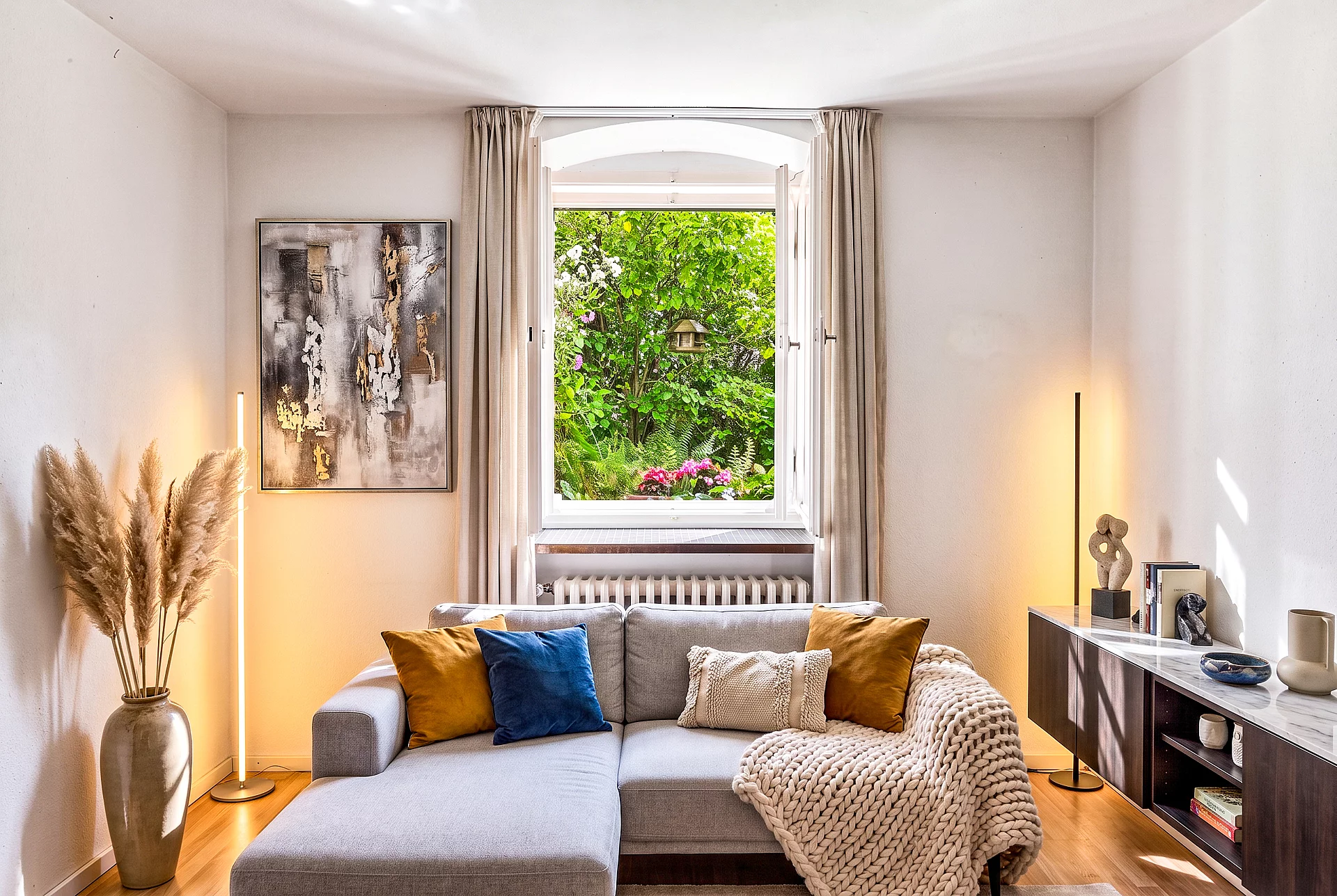 Wohnzimmer staged