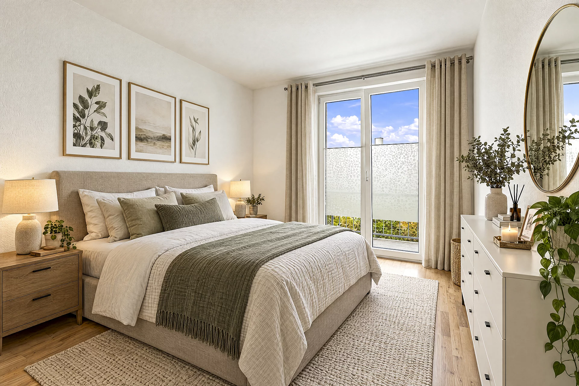Schlafzimmer staged