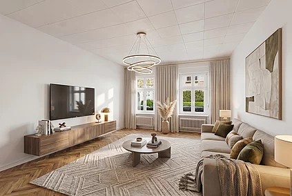 Wohnzimmer virtuell gestagt