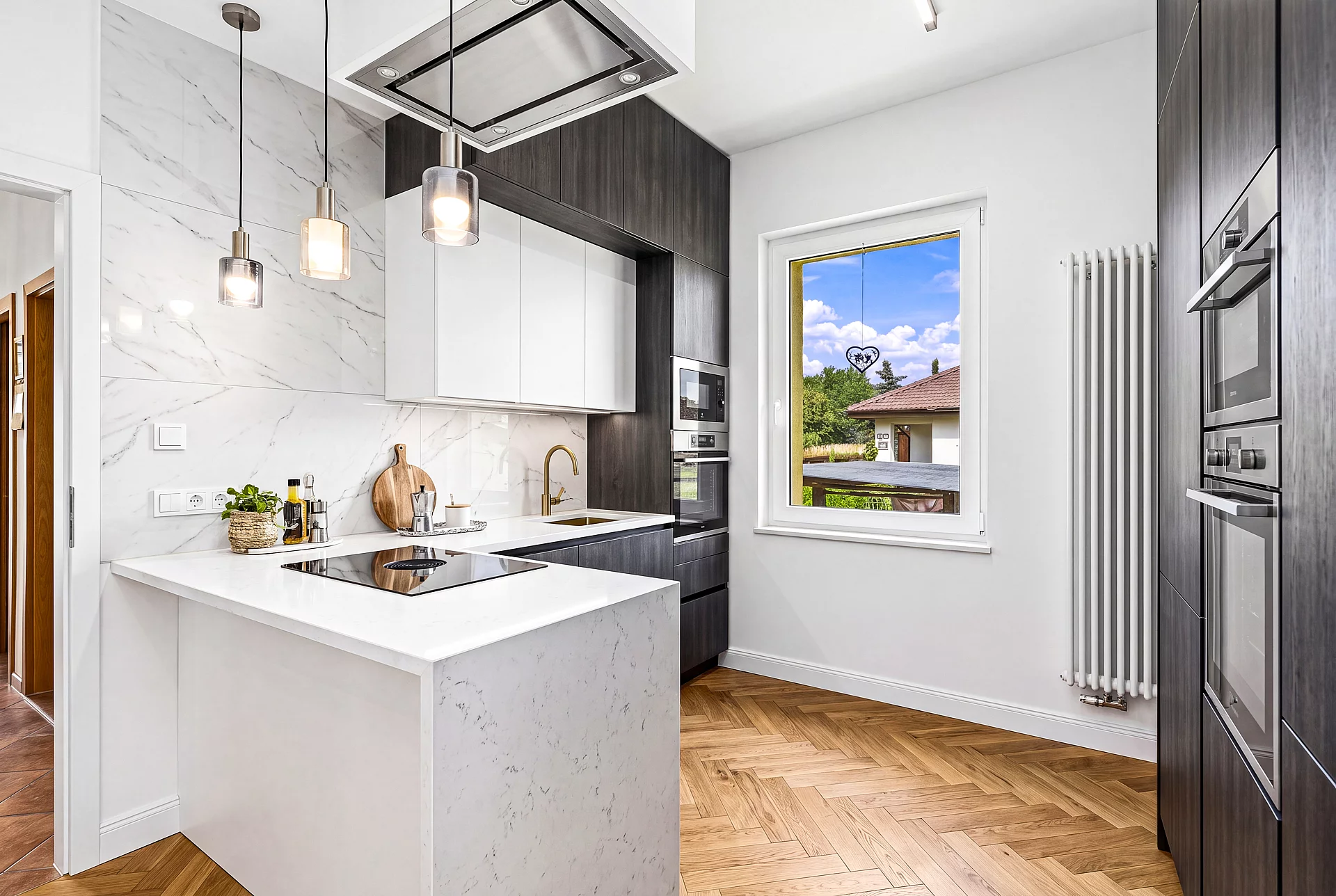 Staged kitchen