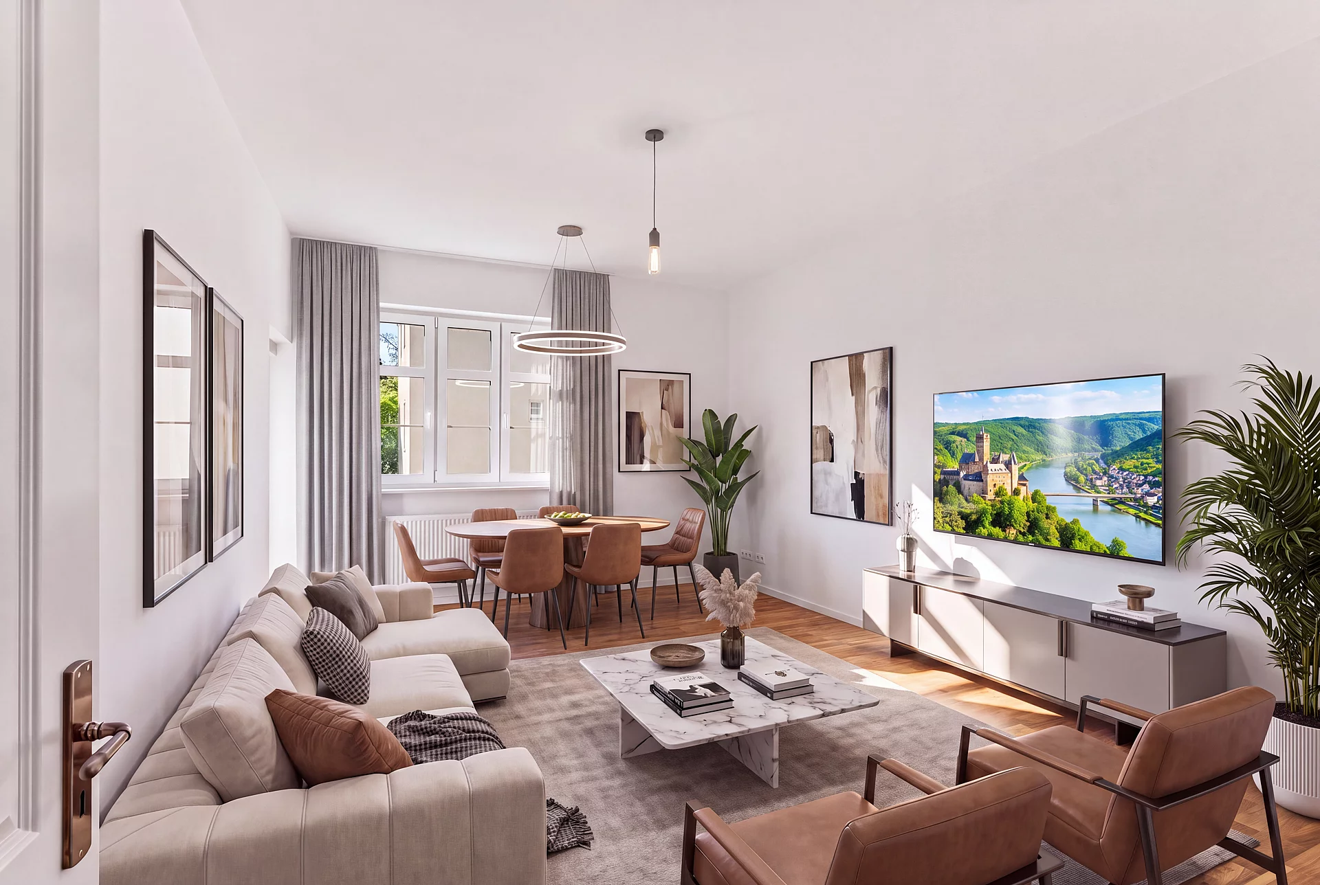 Wohnzimmer staged