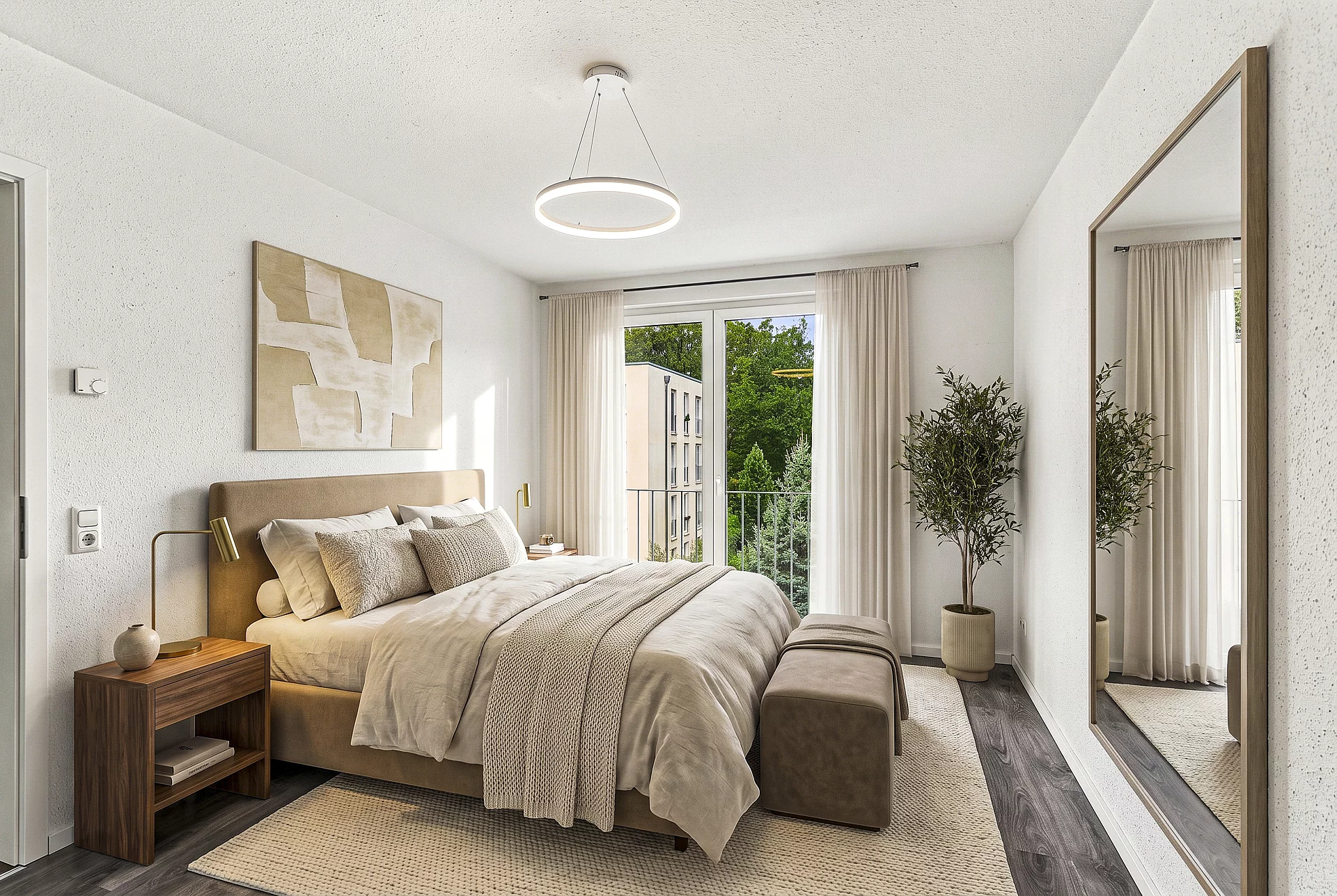 Schlafzimmer staged