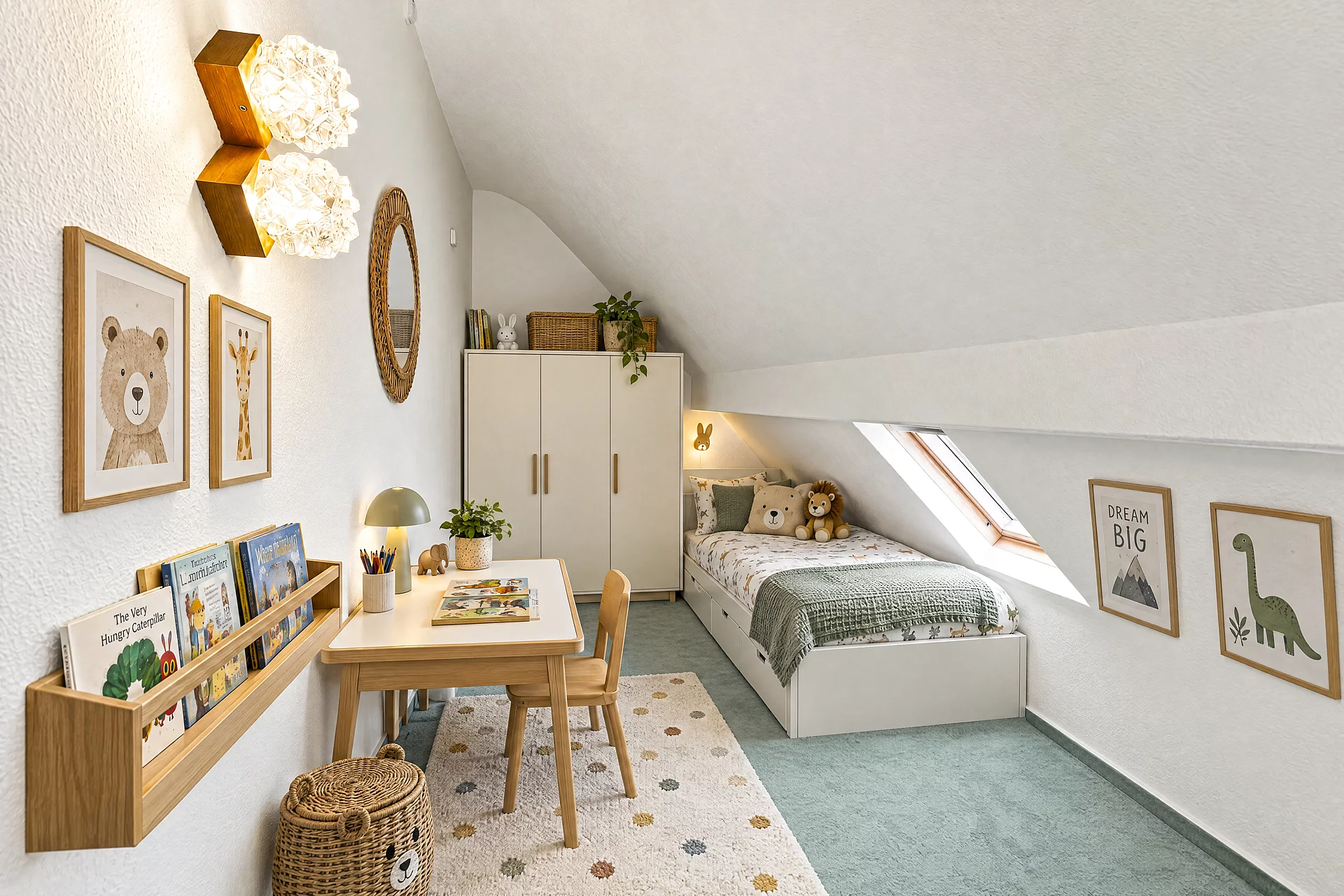 Halbes Zimmer Obergeschoss gestagt