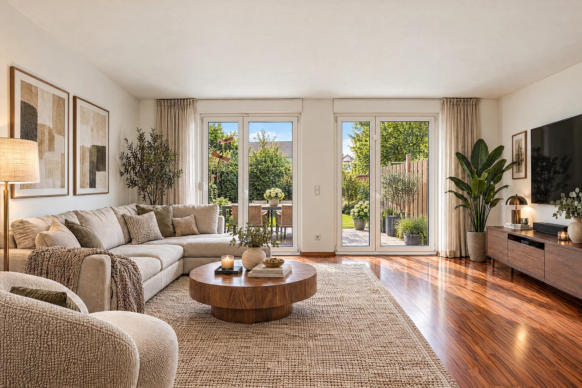 Wohnzimmer staged