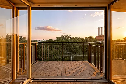 balkon evening view