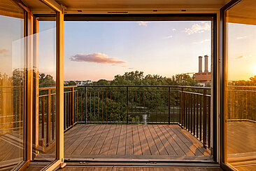 balkon evening view