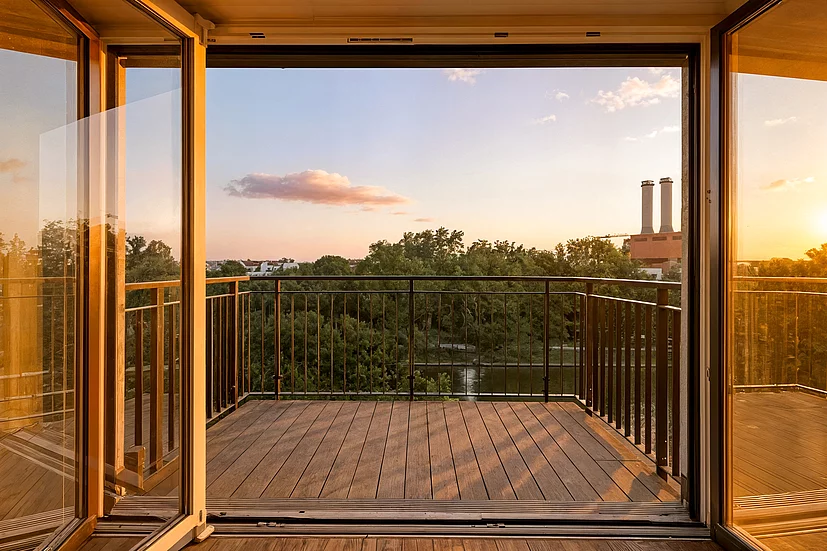 balkon evening view