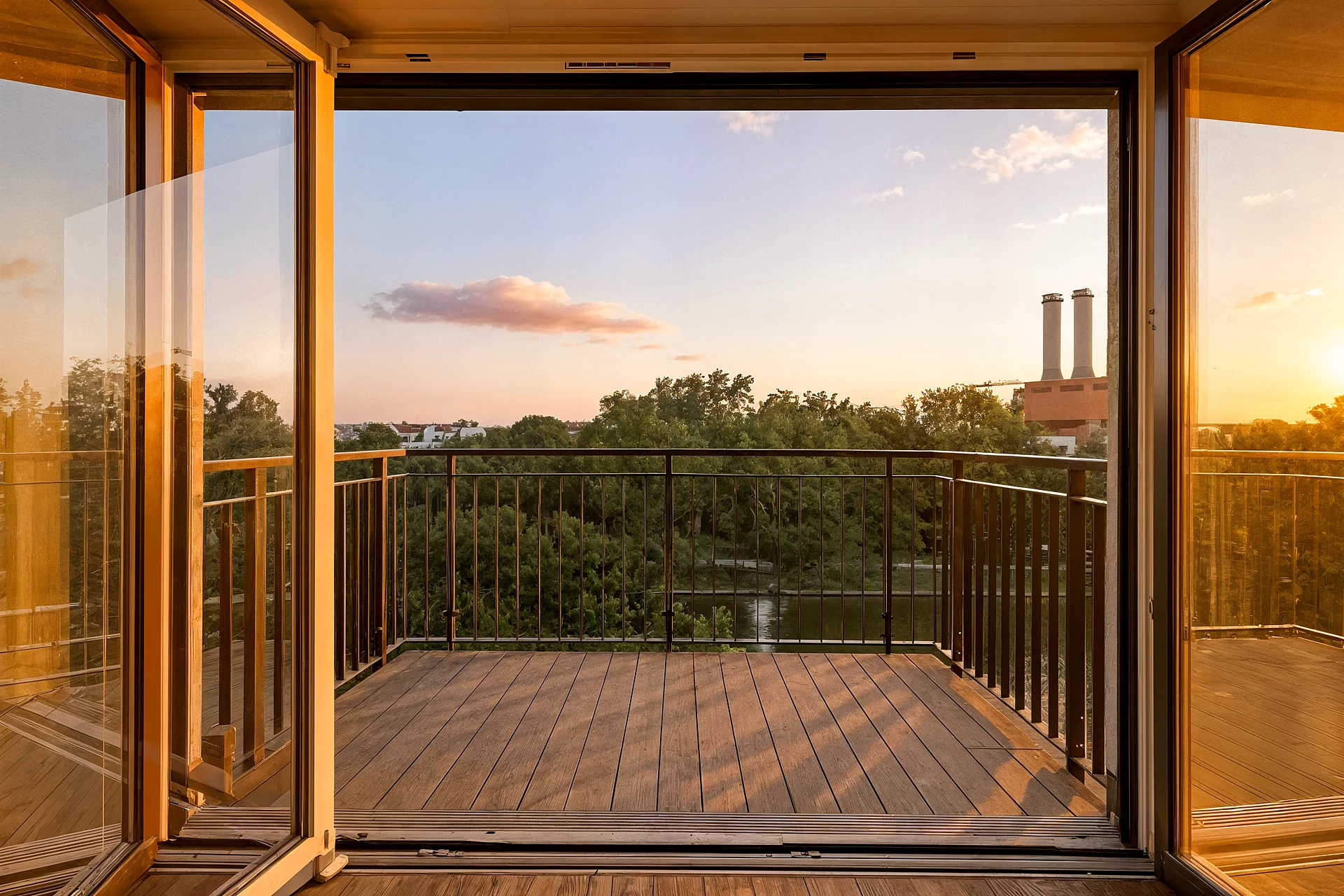 balkon evening view
