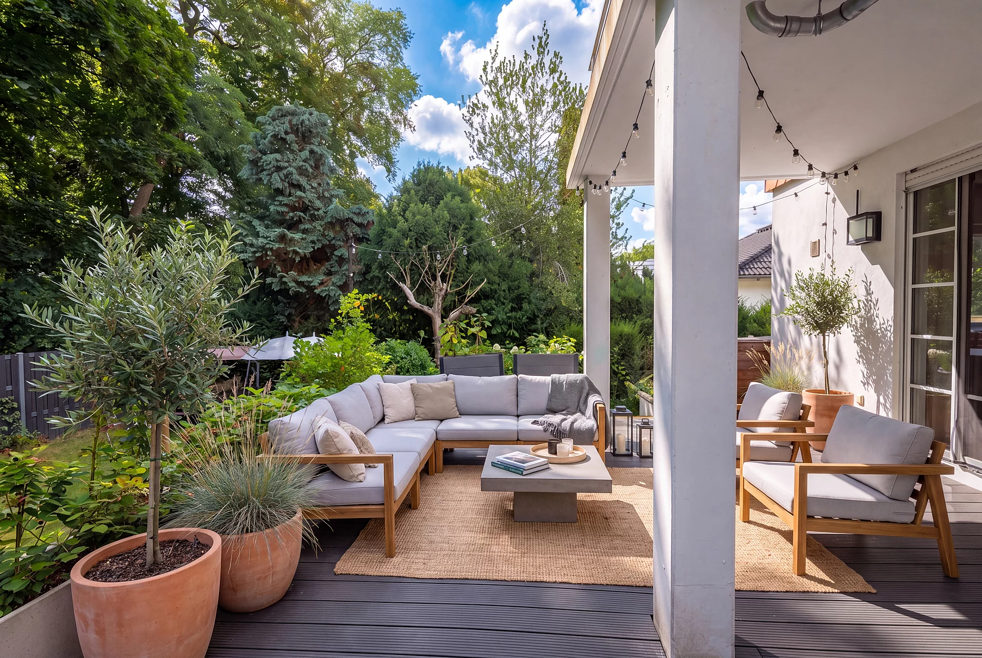 Terrasse "virtuell gestagt"