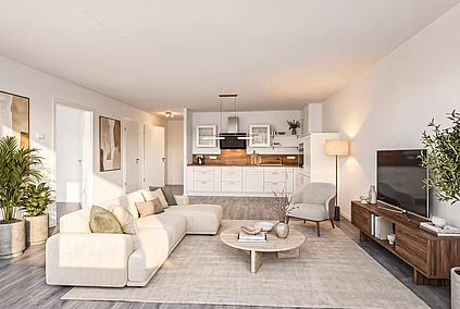 Wohnzimmer staged
