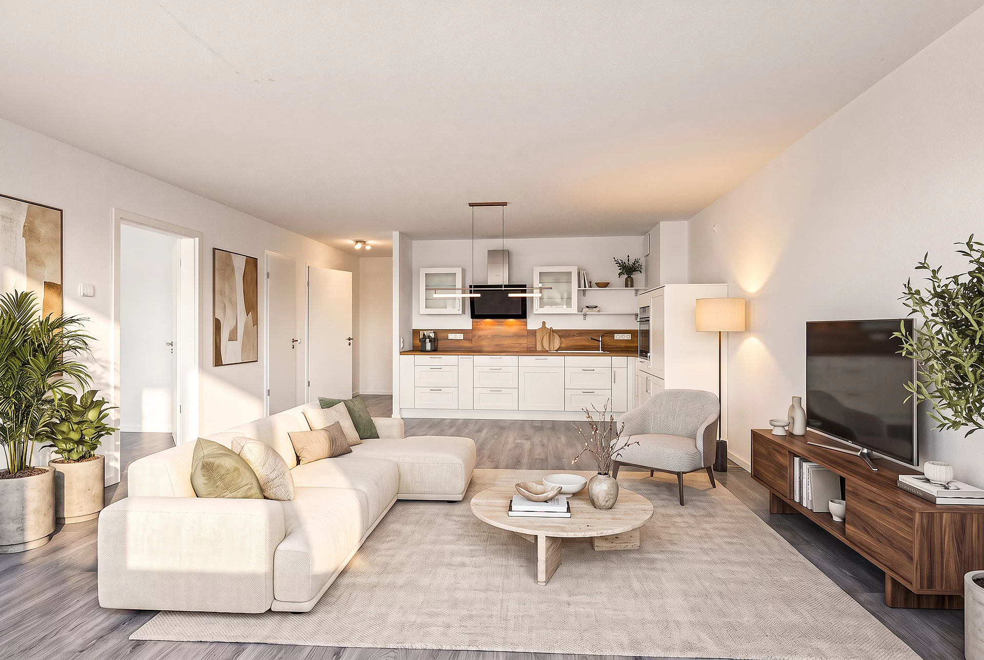 Wohnzimmer staged