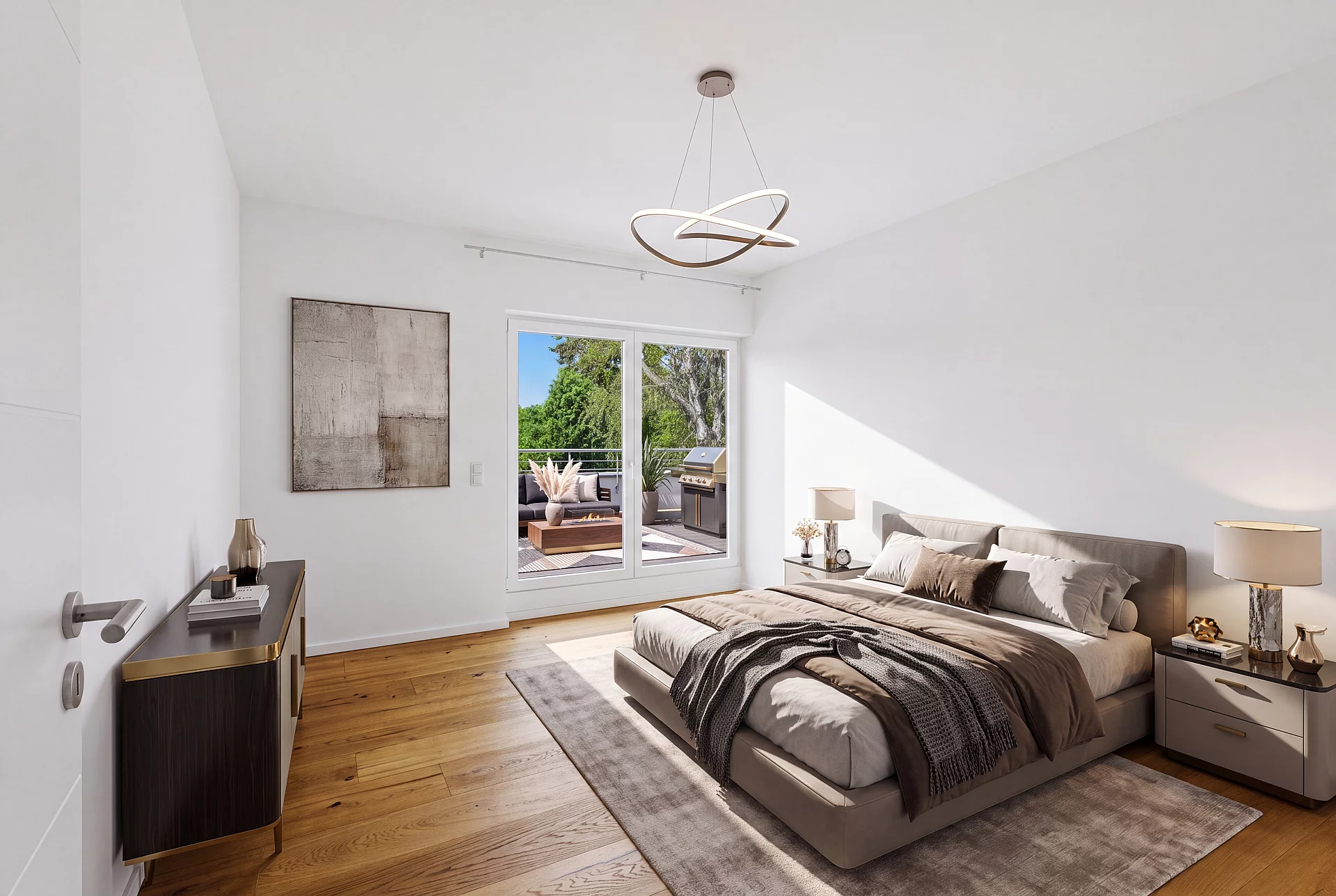 Staged Schlafzimmer