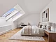 Schlafzimmer gestagt