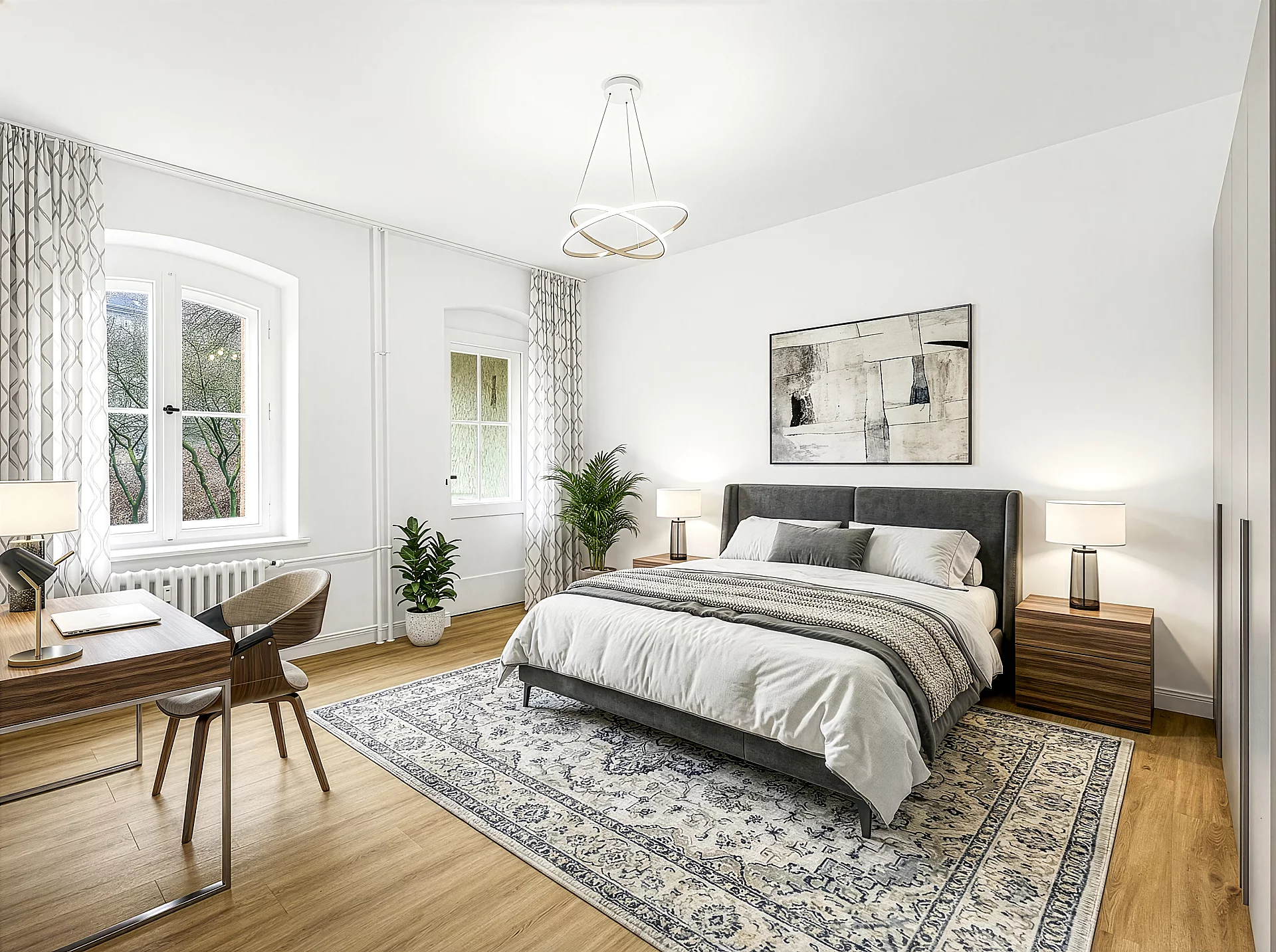 Schlafzimmer – virtuell möbliert