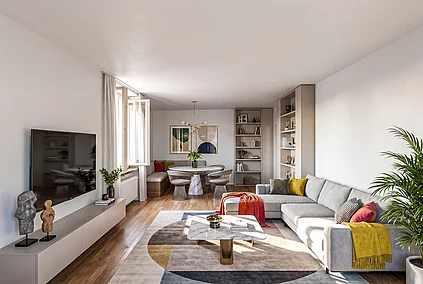 Wohnzimmer staged