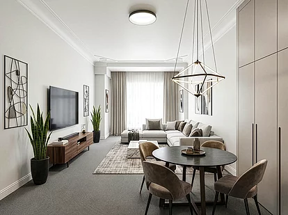 virtuell möbliert - Zimmer 1