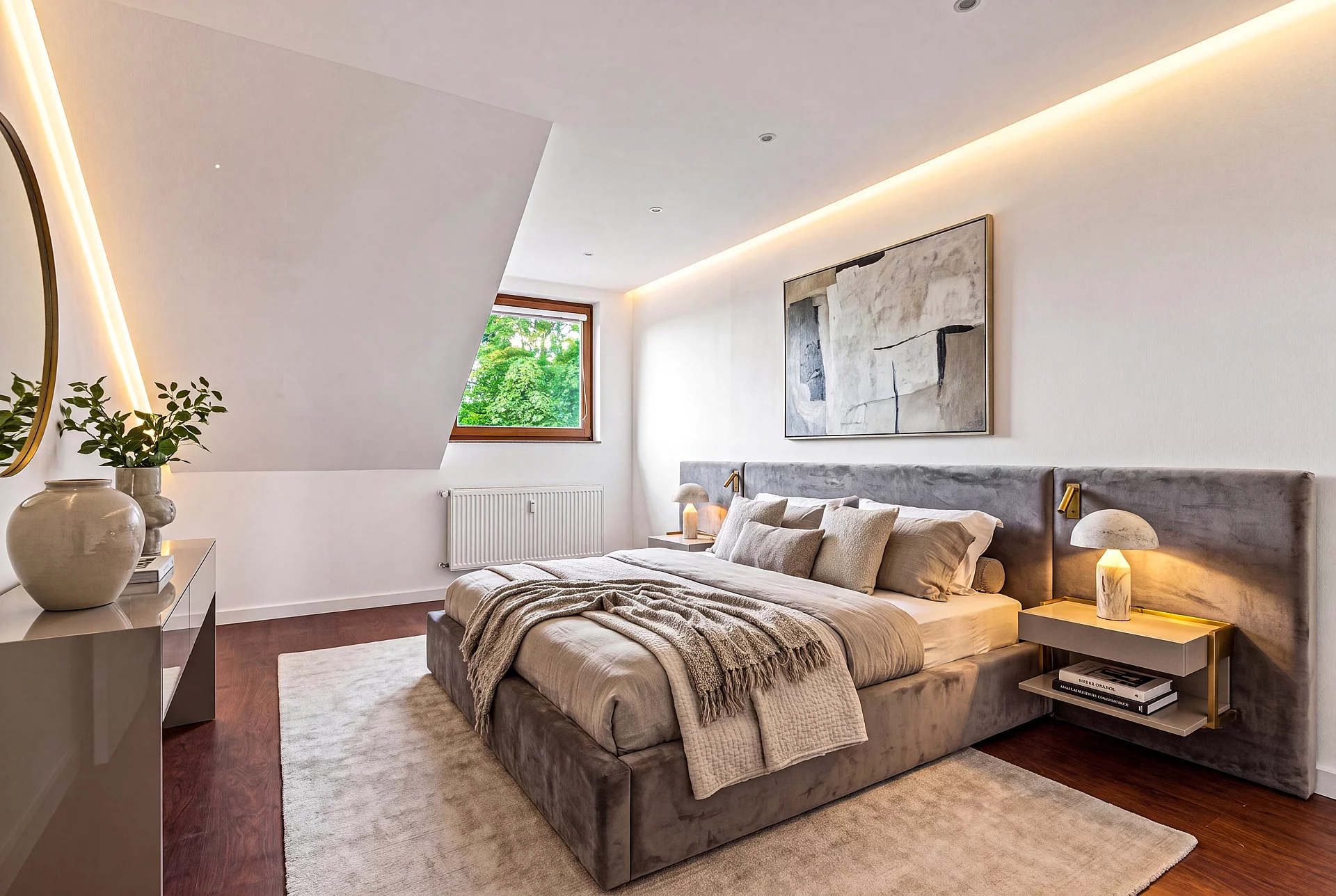 Staged bedroom