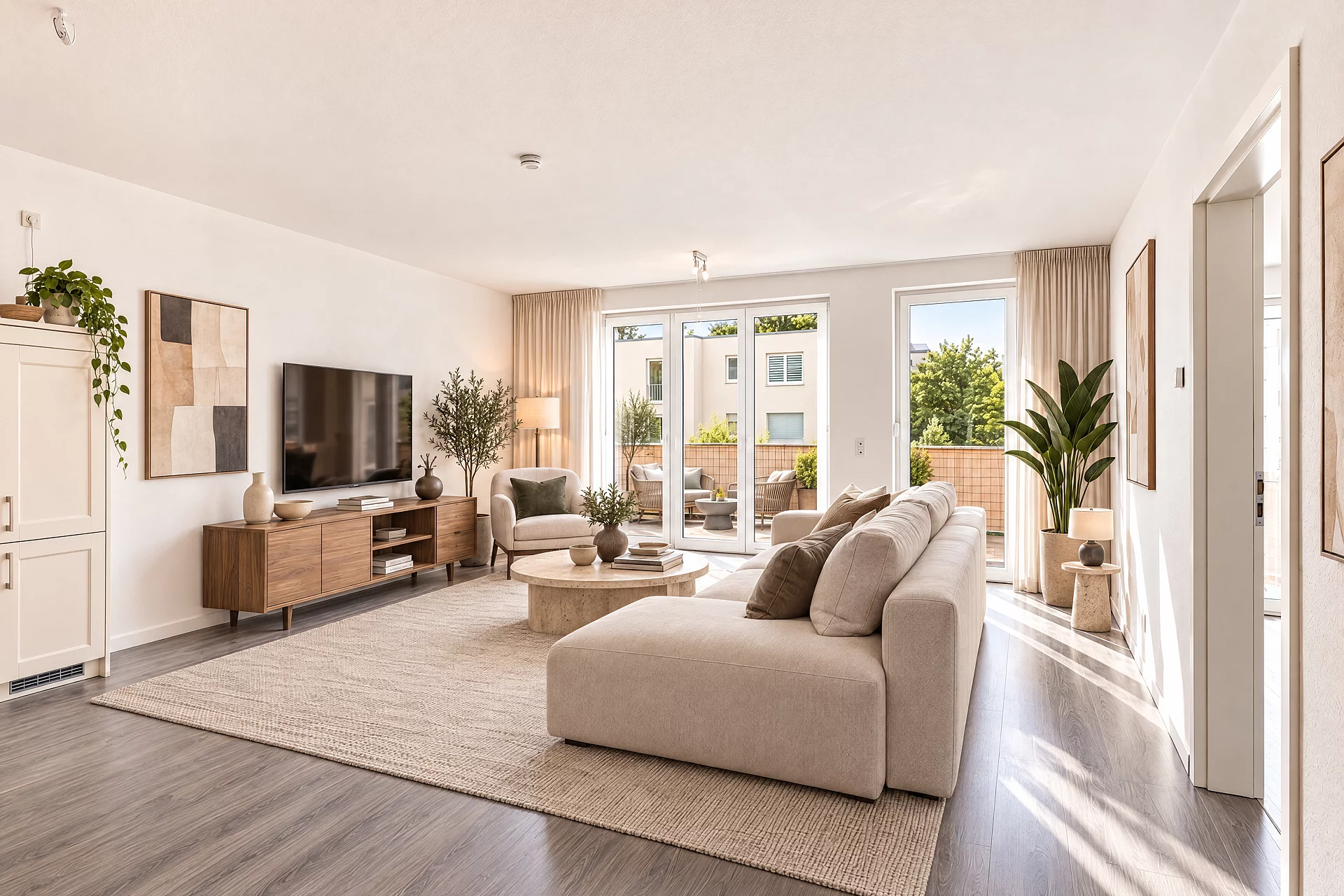 Wohnzimmer staged