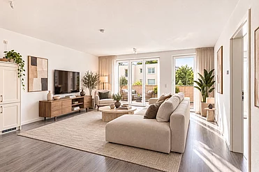 Wohnzimmer staged