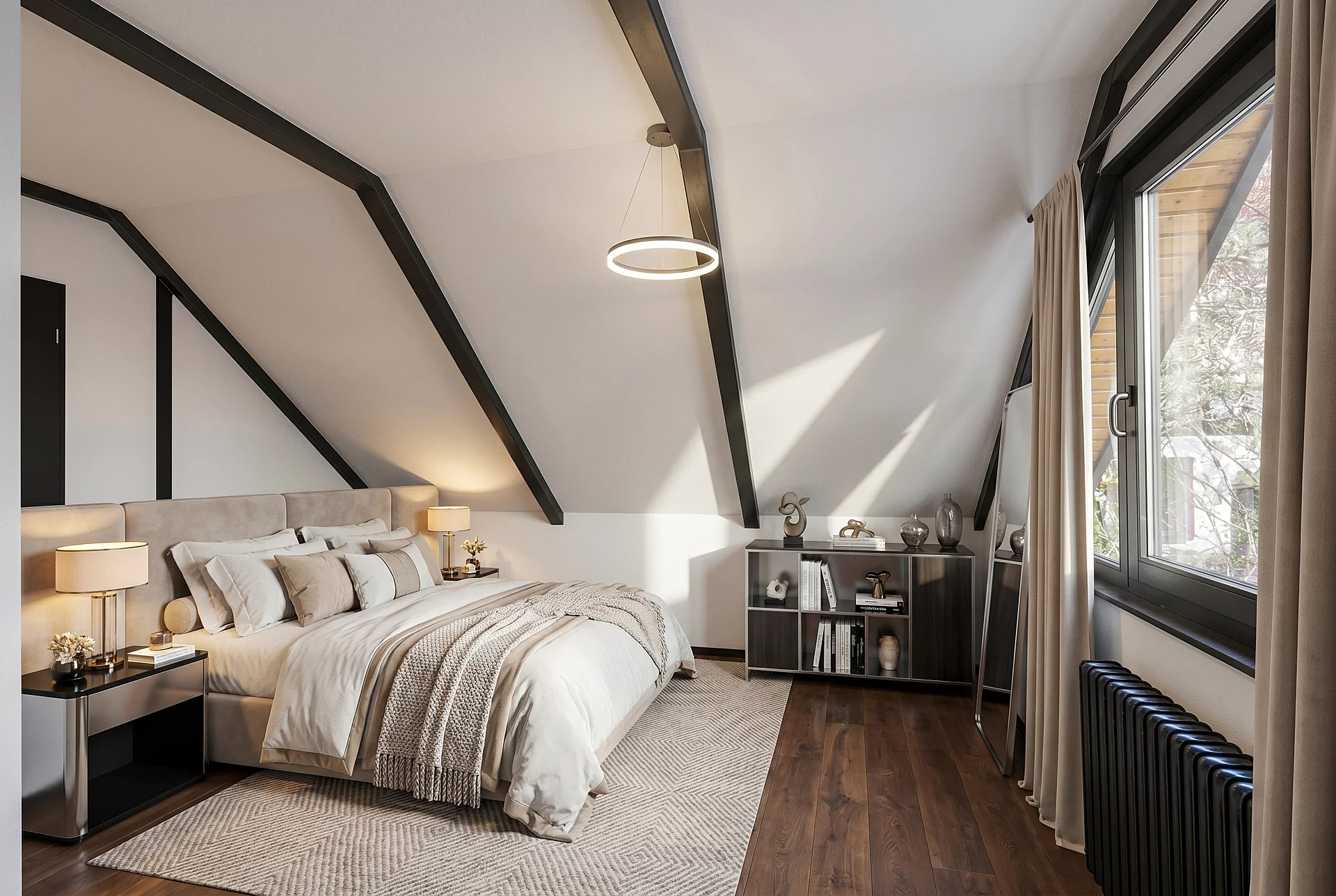 Schlafzimmer OG gestaged