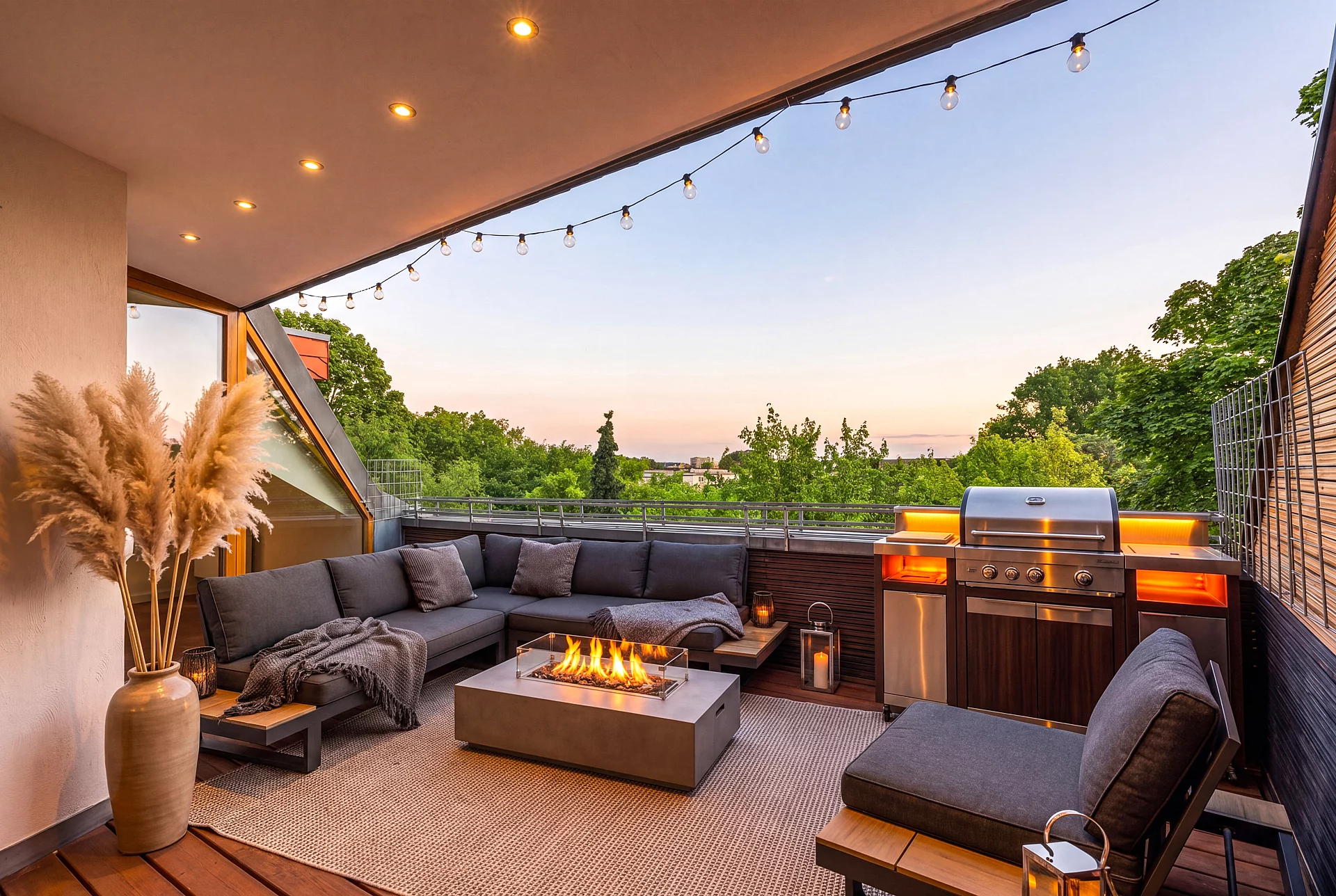 Staged balcony