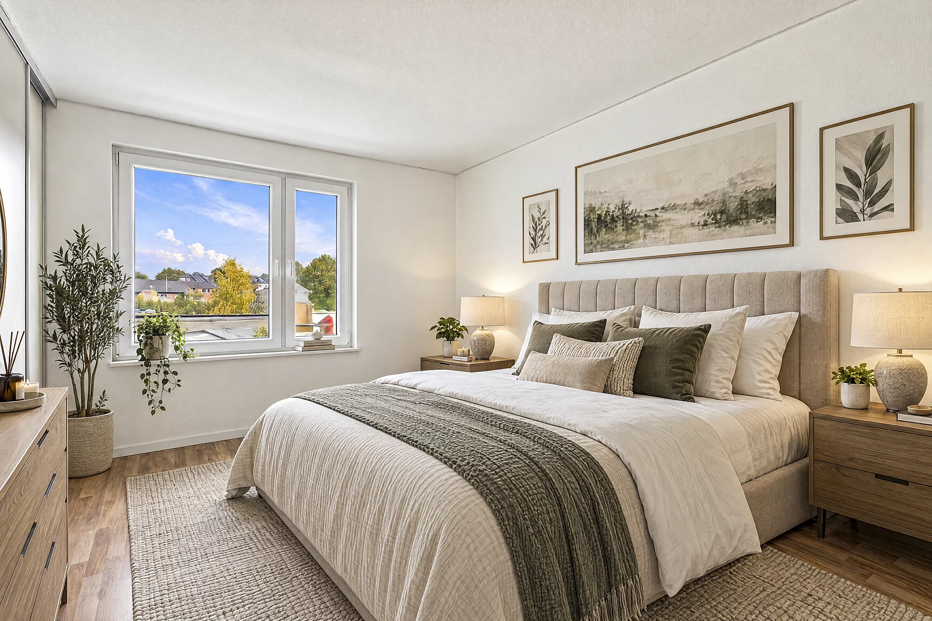 Schlafzimmer staged