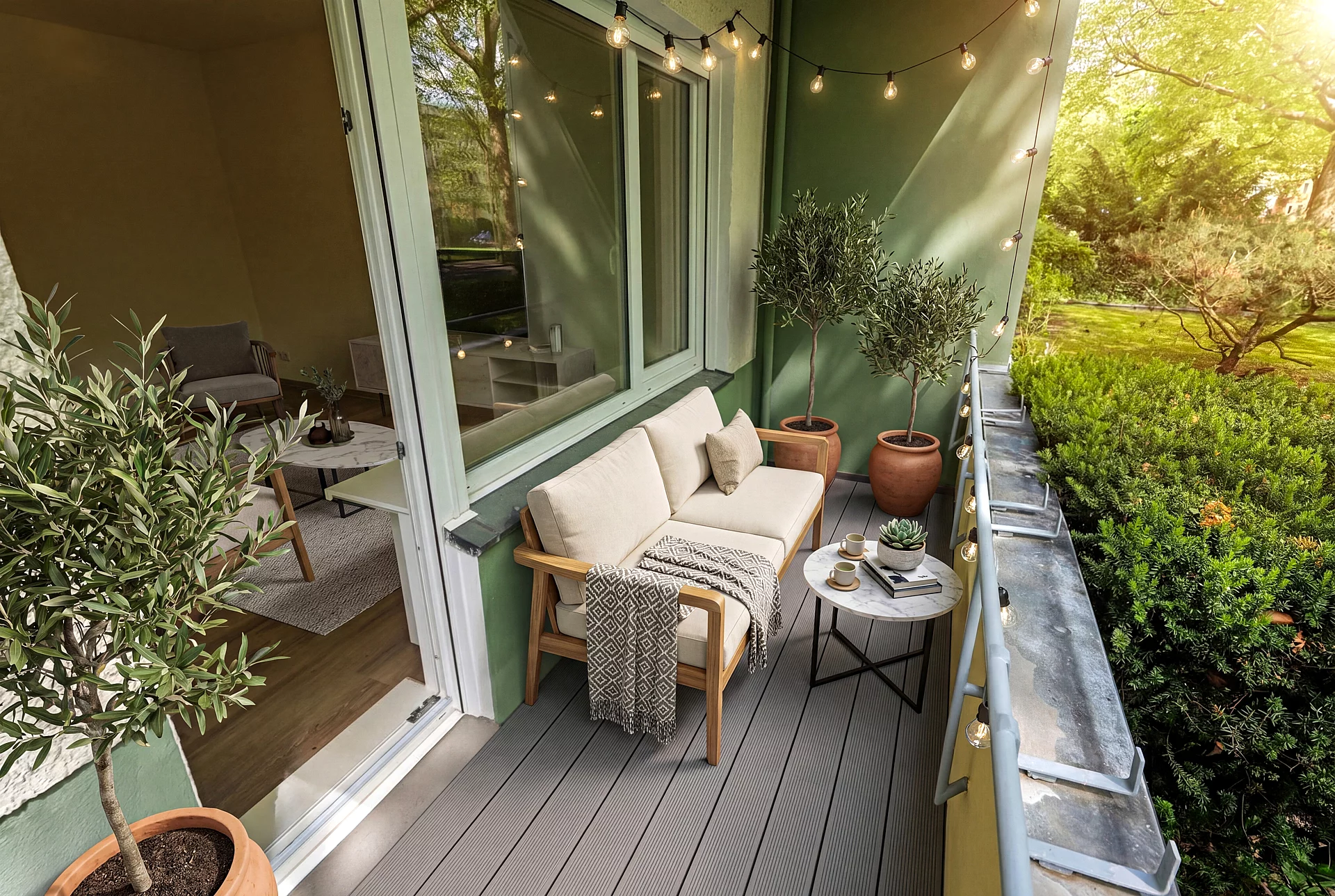 staged balcony