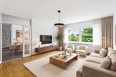 Wohnzimmer staged