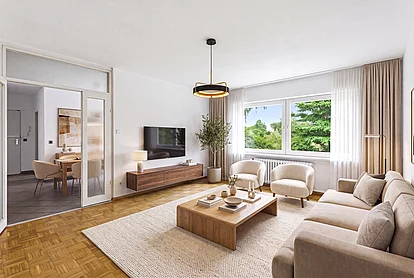 Wohnzimmer staged