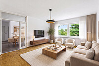 Wohnzimmer staged